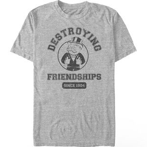 Monopoly Friendships 1904 Gray Graphic T-Shirt